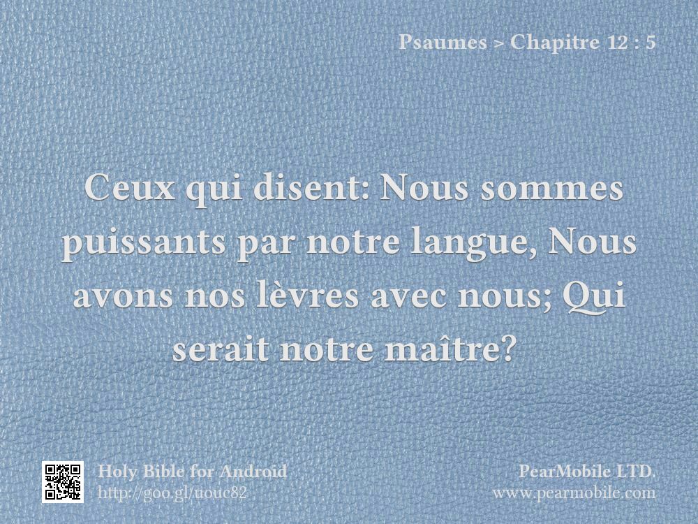 Psaumes, Chapitre 12:5